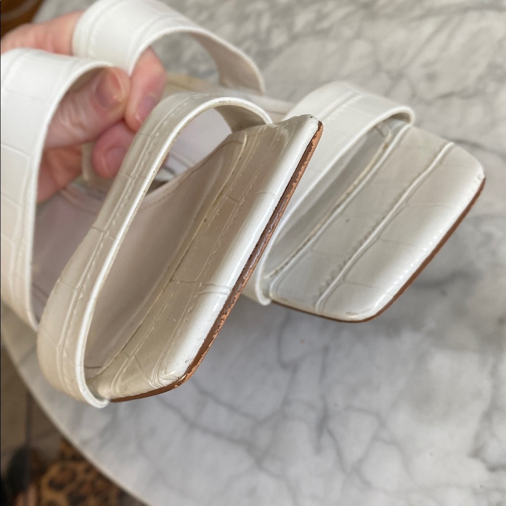Marc Fisher White Women's Slide Sandals - Picture 11 of 11